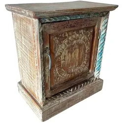 NACHTTISCH aus Holz, braun, 49x30x54cm