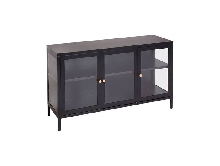 Commode métal 115 cm 35 cm noir