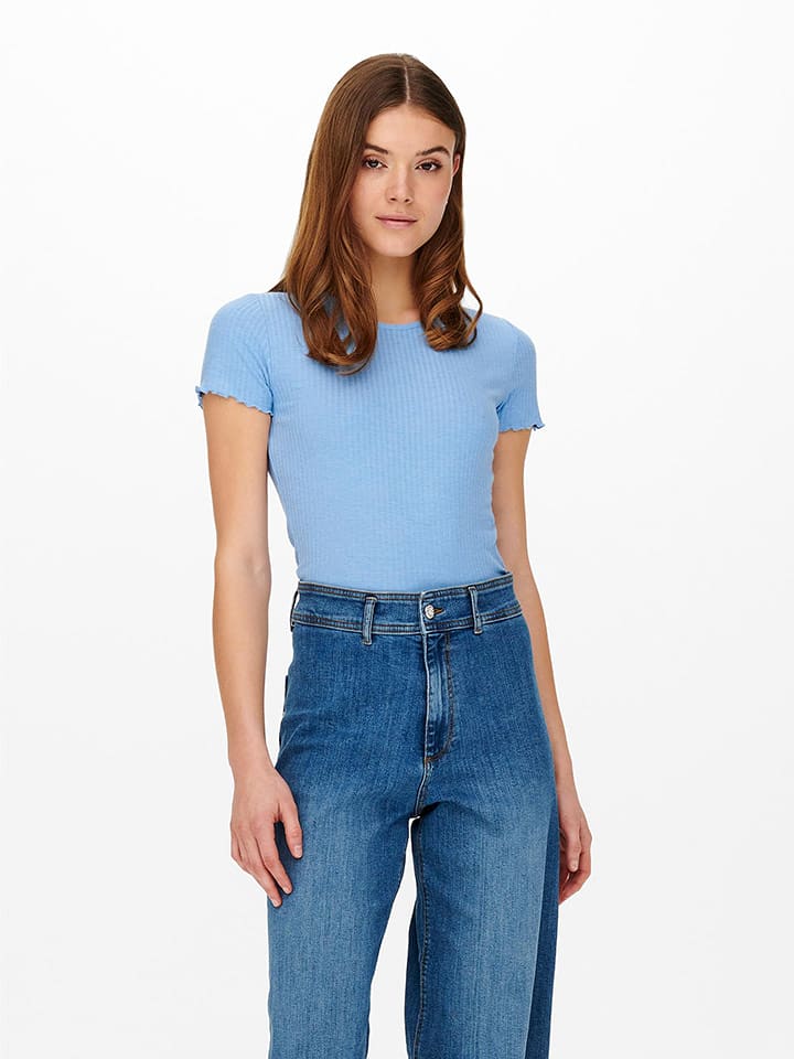 ONLY Shirt "Emma" in Hellblau - S