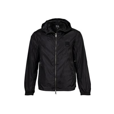 Windbreaker ARMANI EXCHANGE "Übergangsjacke Blouson Jacket", Herren, Gr. L, schwarz, Obermaterial: 100% Polyamid PA., Jacken Windbreaker