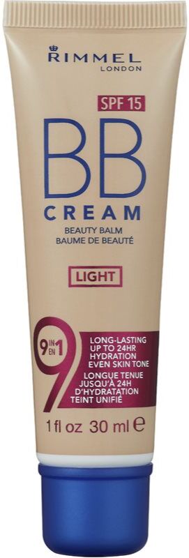 Rimmel BB Cream 9 in 1 BB creme SPF 15 Skygge Light 30 ml