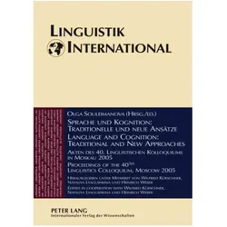 Sprache und Kognition: Traditionelle und neue Ansätze / Language and Cognition: Traditional and New, Fachbücher von Olga Souleimanova