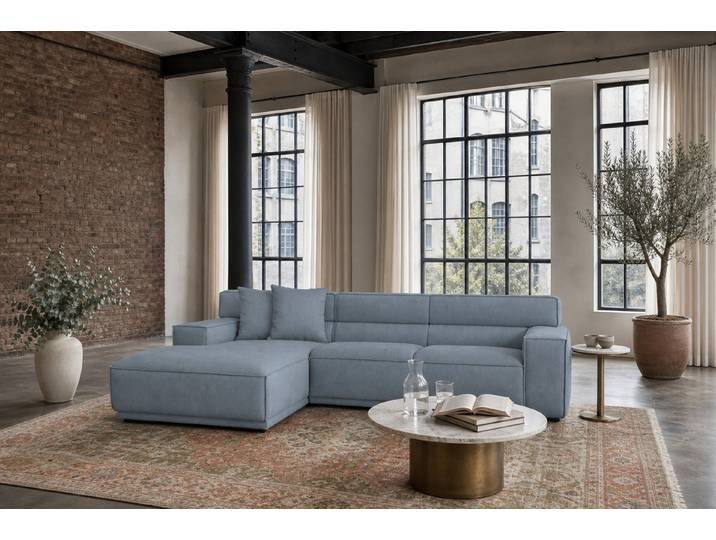 foamnova Ecksofa Umea, grosszügige Sitzfläche, Maße B 280 × T 170 × H 78 cm, Sitzbreite 224 cm, Liegetiefe bis 170 cm zum Ausstrecken