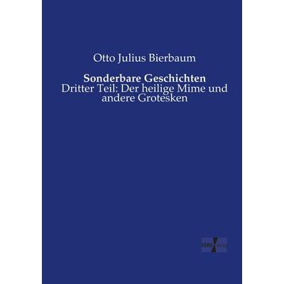 Sonderbare Geschichten, Taschenbuch von Otto Julius Bierbaum, Vero Verlag, 978-3-7372-0667-9