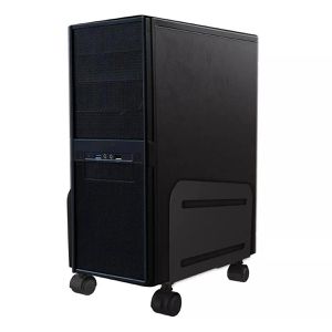 Neomounts PC-Ständer CPU-M100, Metall, schwarz, einstellbare Breite, mit feststellbaren Rollen