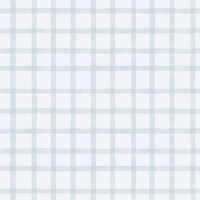 Galerie Wallcoverings Bambino Collection Watercolor Check Plaid Matte Finish Non-woven Wallpaper Roll