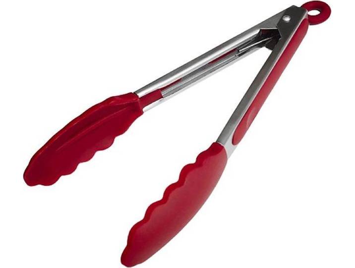 CHPN - Keukentang - BBQ tang - Serveertang - Tang - Rood - Siliconen - Metaal - BBQ-Tang - 27 cm - Keukentool - Tang voor in de keuken