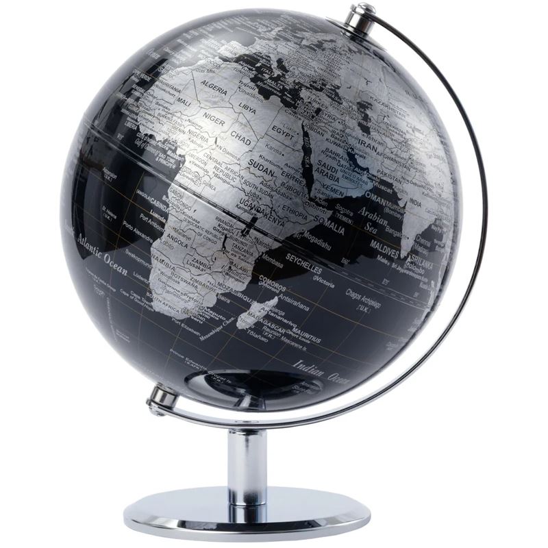 TROIKA Globus LUNAR schwarz, silberfarben