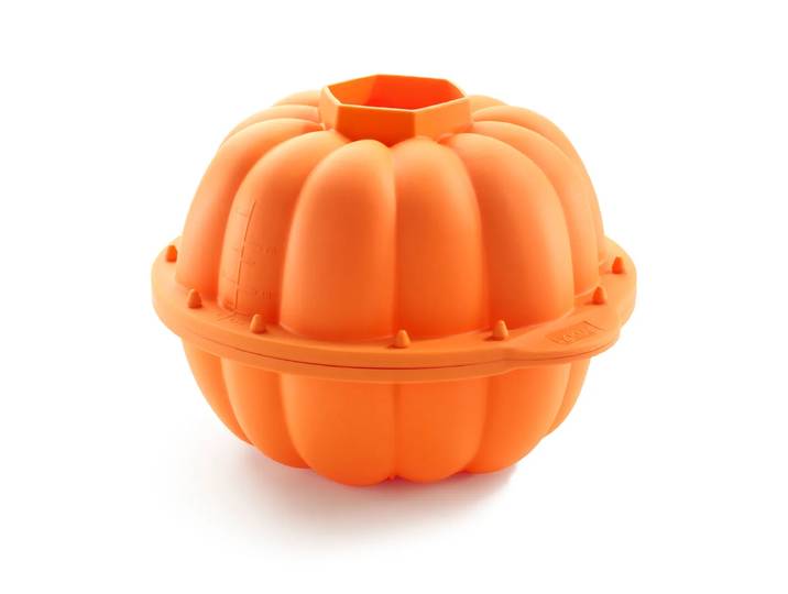 Lékué Lékué siliconenvorm 3D Halloween pompoen Oranje