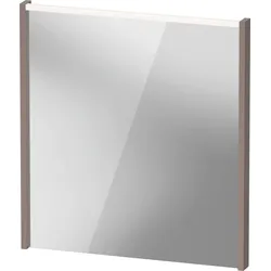 Duravit D-Code Spiegel, LED-Lichtfeld oben, 650x700mm, externer Lichtschalter notwendig, 5 W, DC7076043430000, Farbe: Basalt Matt