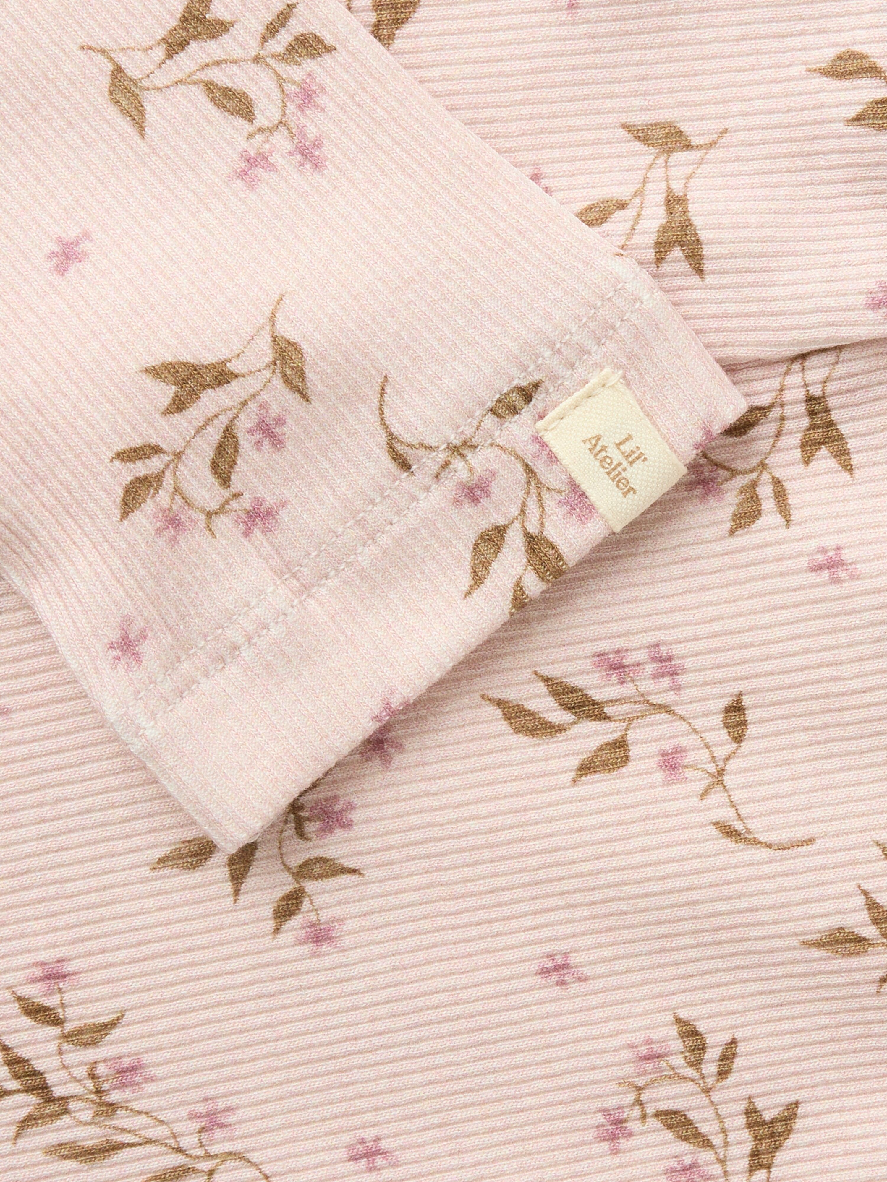 Leggings LIL' ATELIER "NMFGAVO EFI SLIM LEGGING LIL NOOS", Mädchen, Gr. 104, N-Gr, rosa (hushed violet aop:flowers), Jersey, Obermaterial: 57% Baumwolle, 38% Lyocell, 5% Elasthan, bedruckt, slim fit lang, Hosen Leggings, weiche Jersey Rippqualität hushed 