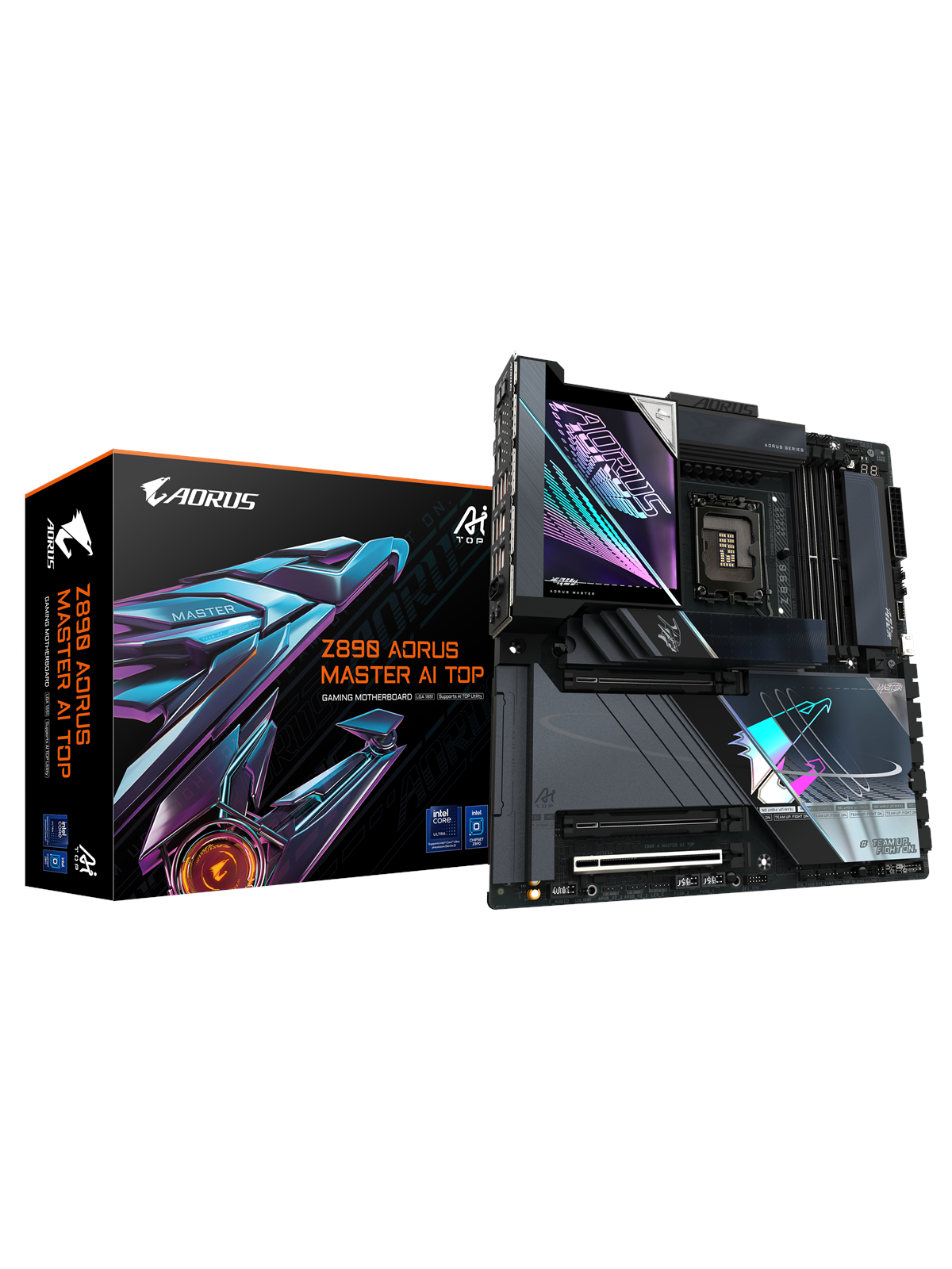 GIGABYTE Z890 AORUS MASTER AI TOP Mainboard - Intel Z890 - Intel LGA1851 - DDR5 RAM - Extended ATX