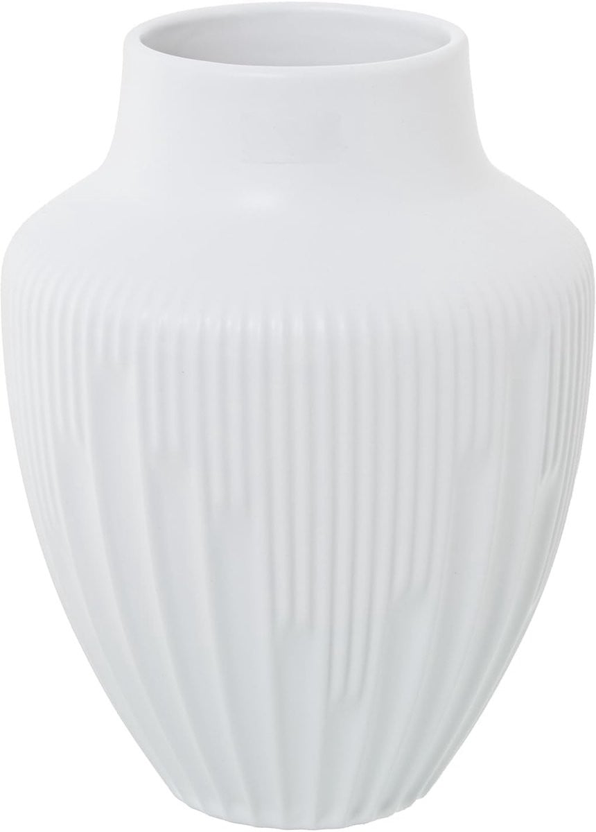 Tafelvaas Keramiek Kruik Vaas Mat Wit Design H 24 cm B 18 cm