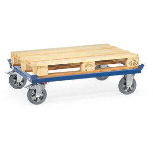 Fetra Paletten-Fahrgestell 22809, 810 x 610 mm, Vollgummi-Rollen, Tragkraft 1200 kg