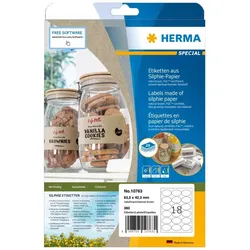 HERMA 10763 selbstklebendes Etikett Ellipse Permanent Braun 360 Stück(e)