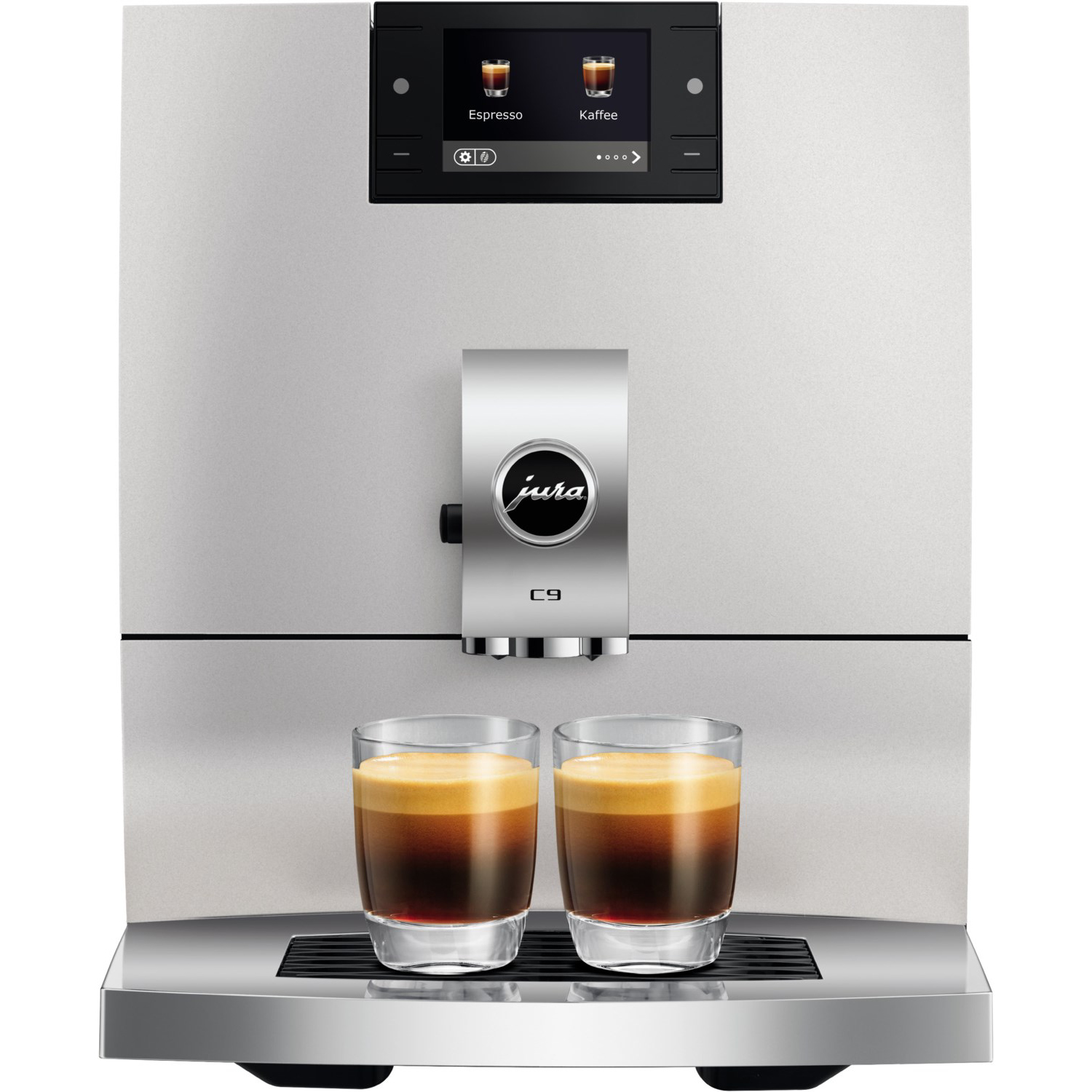 JURA C9 (EA) Platin Kaffeevollautomat mit 2,8"-Tasten-Farbdisplay 15853