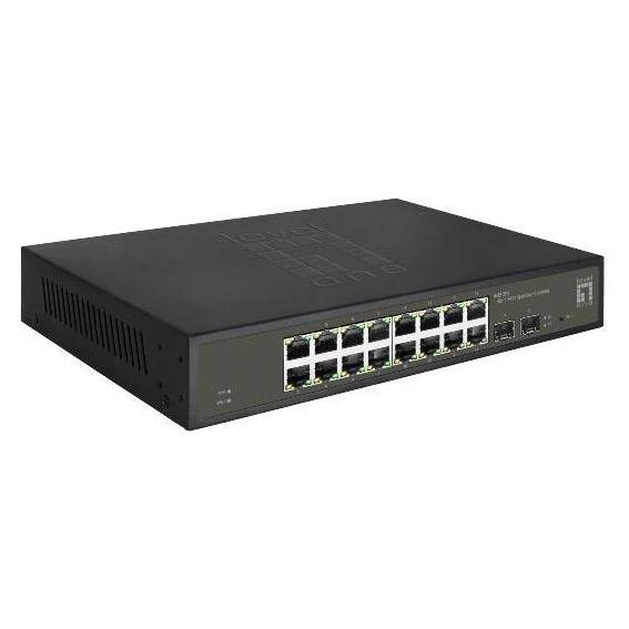 LevelOne GES-2118 Netzwerk-Switch Managed L2 Gigabit Ethernet (10/100/1000) Schwarz (16 Ports) (39810330)