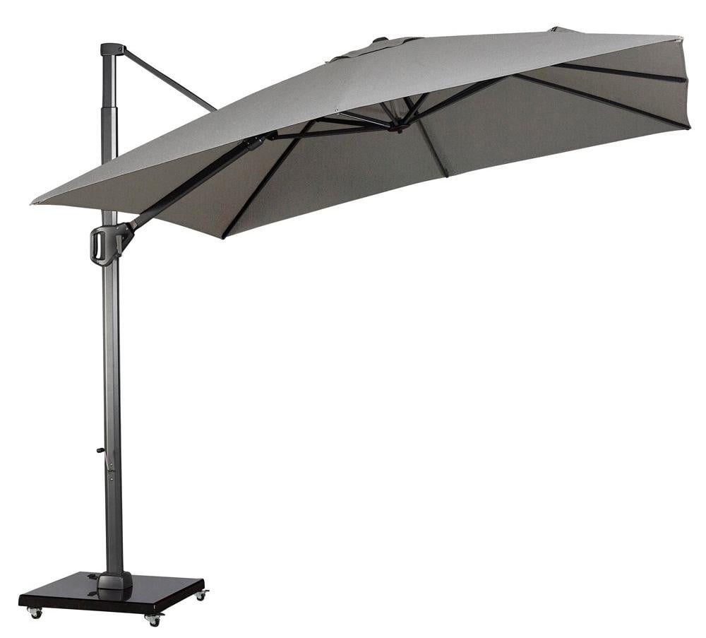 Zweefparasol Challenger T1 Telescope Premium Platinum - Grijs - 350 x 350 cm