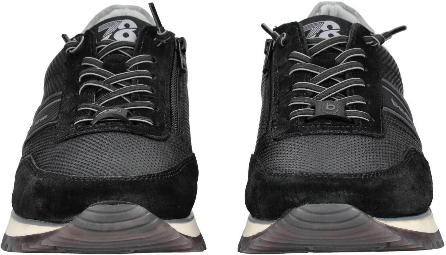 Sneaker BUGATTI "bugatti Sneaker Veloursleder", Herren, Gr. 43, schwarz, Veloursleder, Schuhe Sneaker