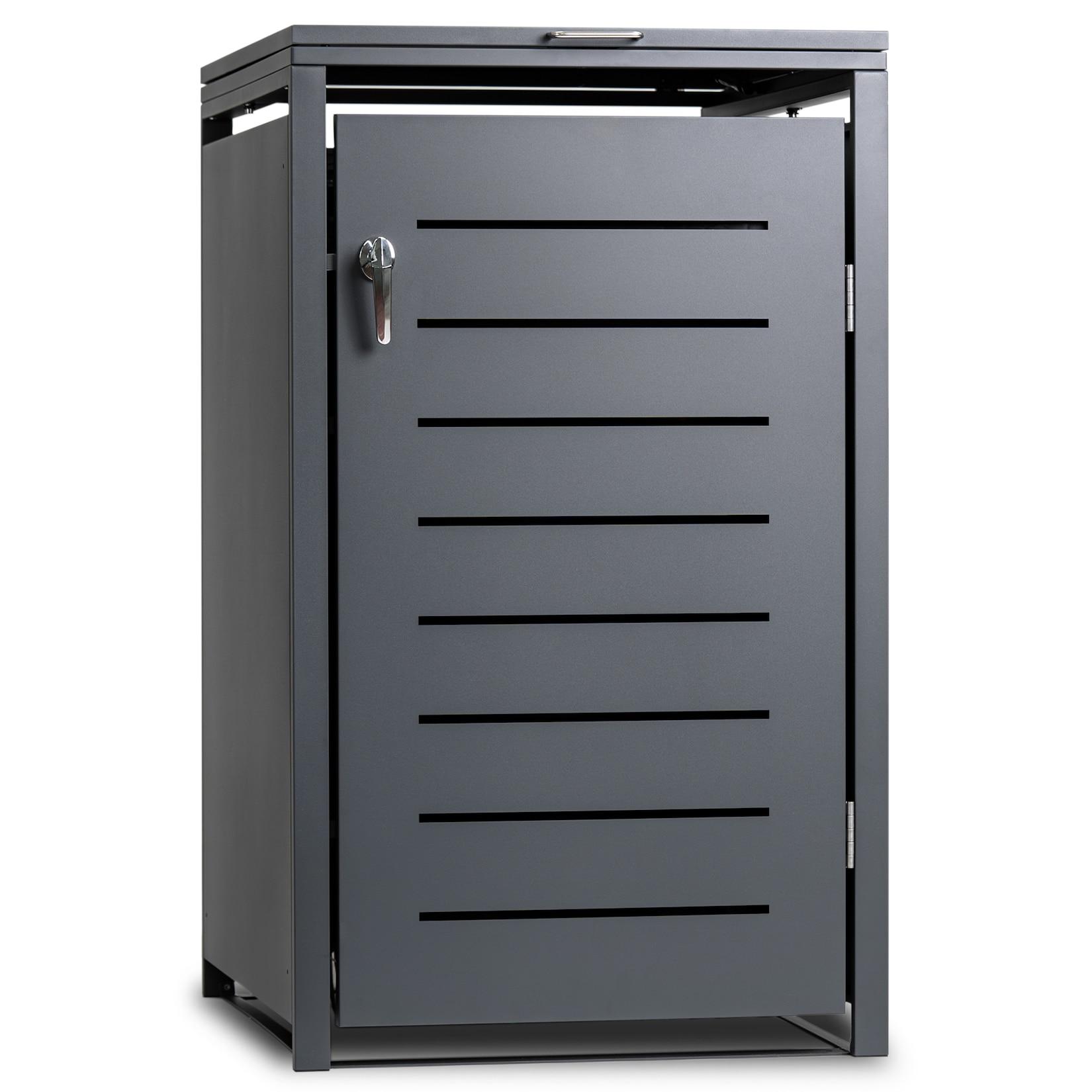 Mülltonnenbox KÖLN 60x62x102cm für Tonnen 120 Liter, Stahl anthrazit
