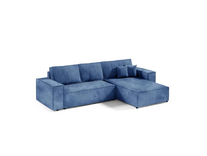 Furnisell Ecksofa mit Schlaffunktion Blau, seitenverkehrt montierbar, 294x185 cm, Wohnzimmer, Sofas & Couches, Wohnlandschaften, Ecksofas