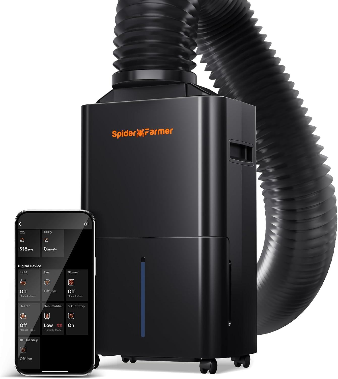 Elektrische Luftentfeuchter Modell 12L/24H mit Abluft- und Lüftungsschlauch, automatischer Abtauung und 24-Stunden-Timer, ideal für Anbauraum