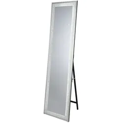 Standspiegel  Sogno , silber , Glas,Aluminium,Metall , Maße (cm): B: 40 H: 160 T: 3.0