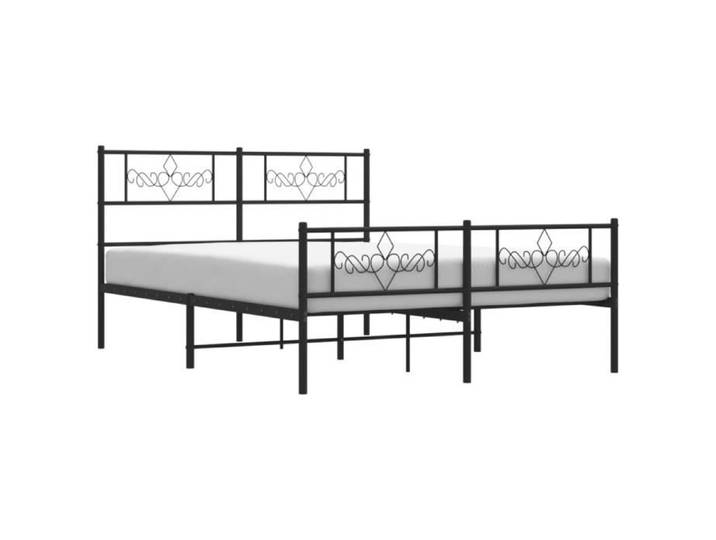 Cadre de lit - FAFEICY - A355285 - Métal noir - 140x190 cm - Design classique intemporel