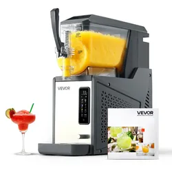 VEVOR Slush Maschine 4 L, Slusheis Eisbereiter 350 W (kein Eis nötig), Elektrische Margarita-Maschine mit Selbstreinigungsfunktion, Geeignet für Frozen Margaritas Frappés Milchshakes Shakes