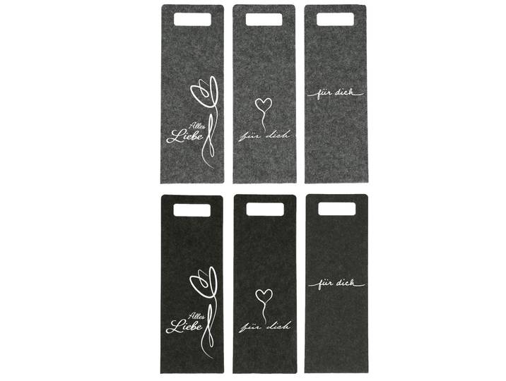 Flaschentasche aus Filz, Geschenktasche für Flaschen in unterschiedlichen Designs