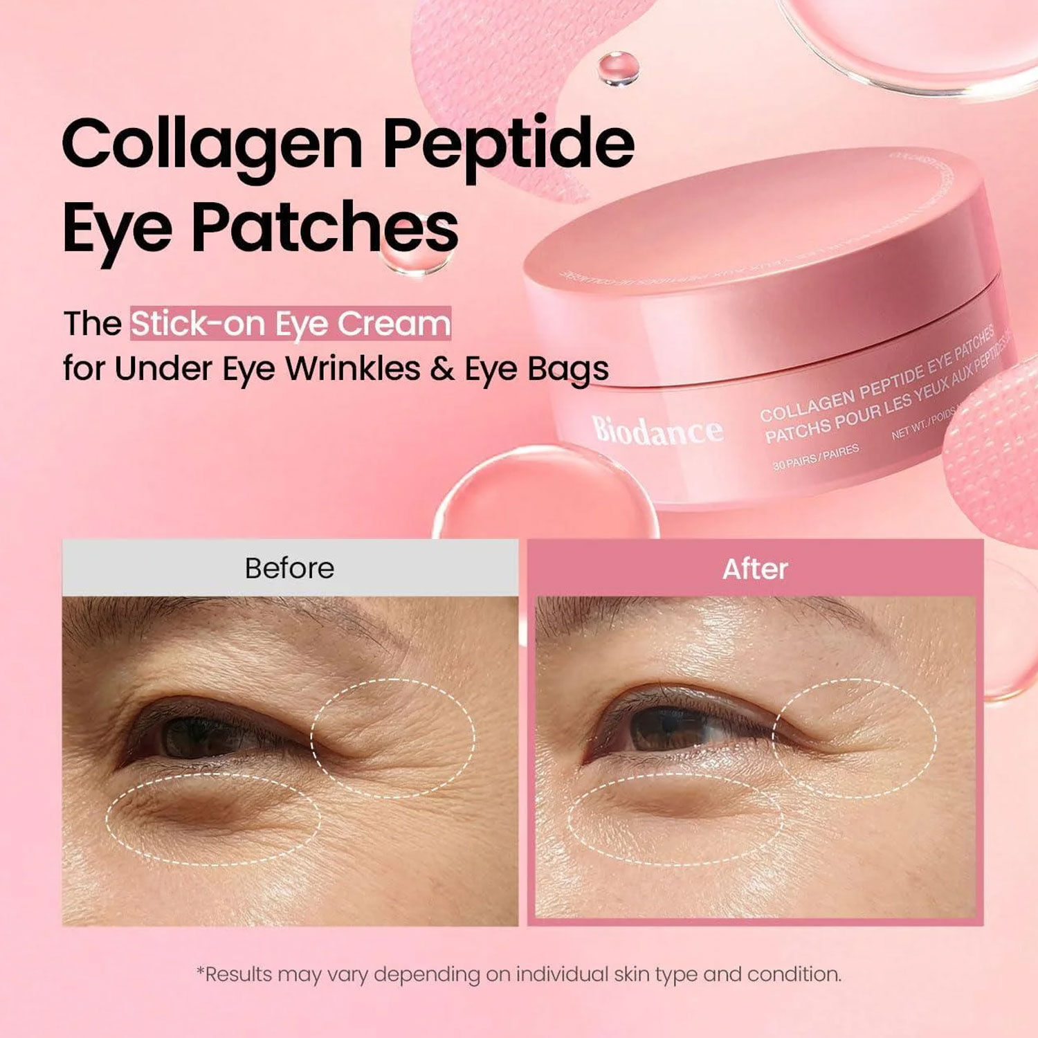 BIODANCE Collagen Peptide Eye Patches 60pcs