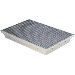 MEA  Schuhabstreifer  75x50  cm  Bodenwanne  mit  Maschenrost  -  robuster  Fußabstreiferkasten  MEARIN  Outdoor