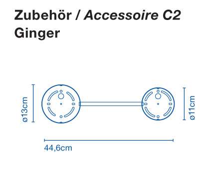 Marset Ginger C Wandbefestigung (2er-Element) 2er-Element A662-422