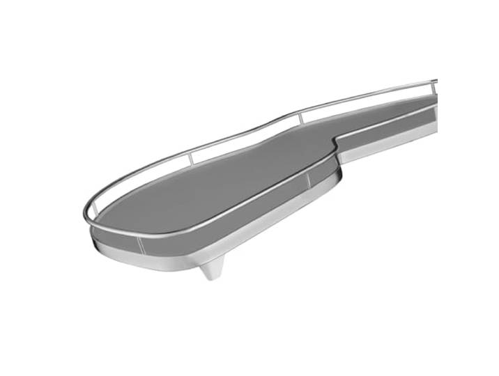 SOTECH Lemans II Silbergrau Links ausschwenkend für Eckschrank mit 45 cm Türbreite und lichter Schrankhöhe von 650 - 800 mm, Kesseböhmer