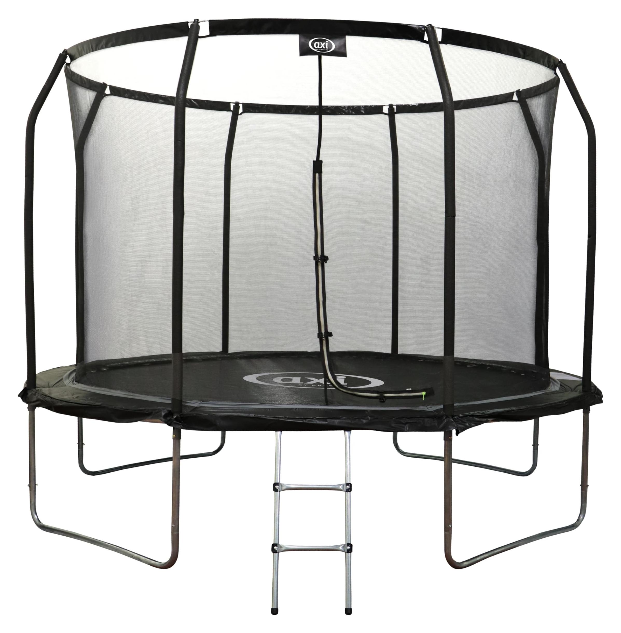 Runde Trampolin mit Netz und Leiter für den Garten