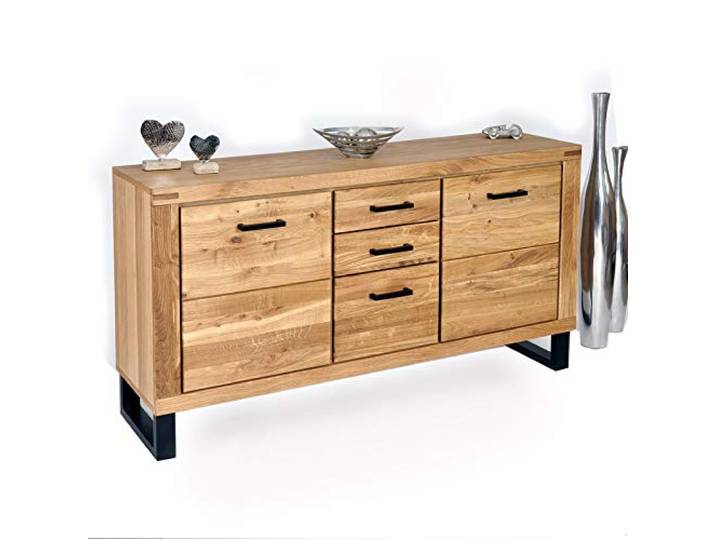 DK-Wohnen Sideboard Kommode Wildeiche Teilmassiv geölt B158xH82xT40 ELFO Tina 2346