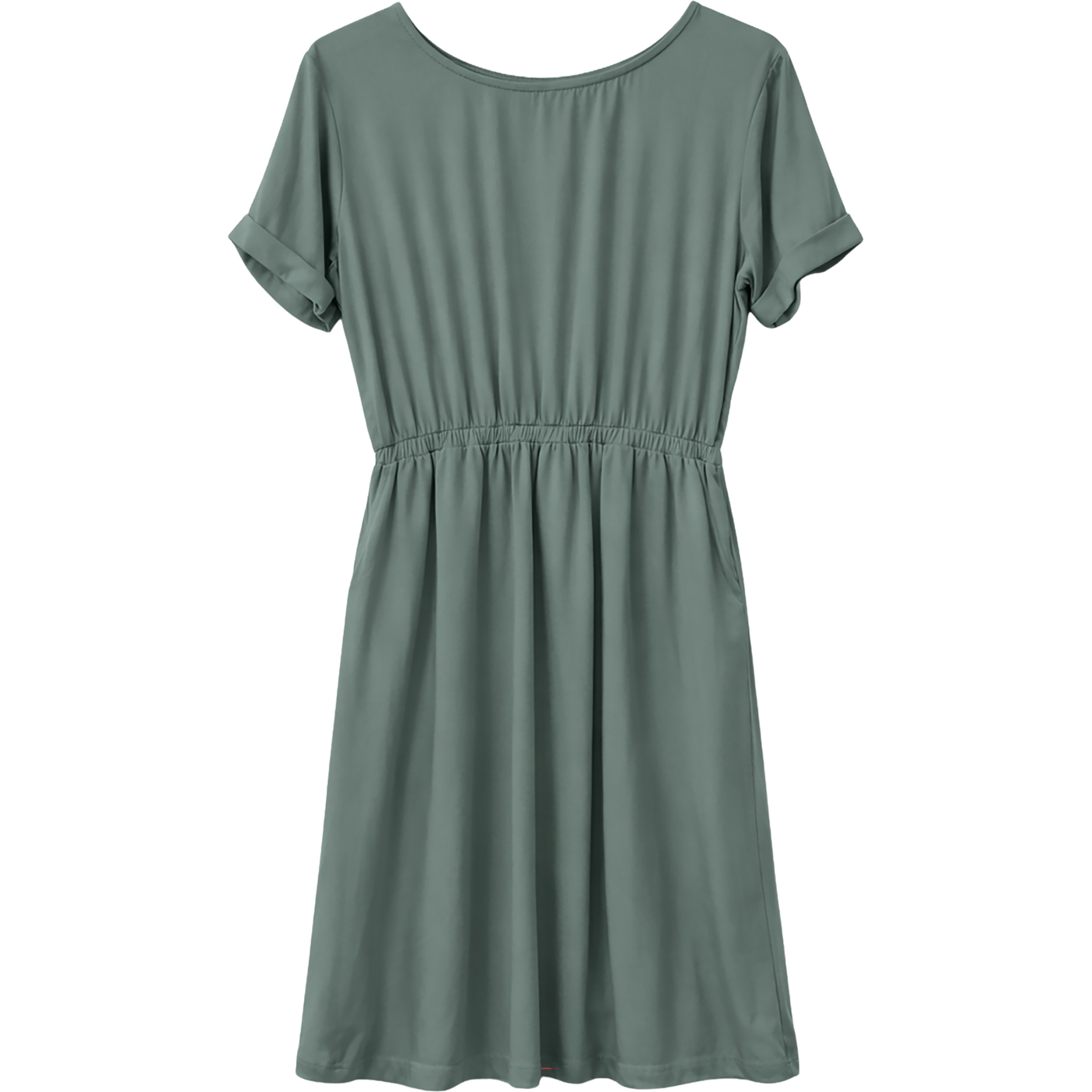 Mazine Viscose Midi Kleid Damen Kleider grau Größe L Lifestyle Hautfreundlich