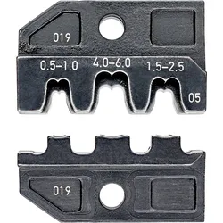 KNIPEX Crimpeinsatz für unisolierte, offene Steckverbinder 4,8 + 6,3 mm 80 mm - 974905