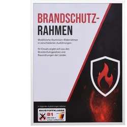 effect Brandschutzrahmen Profil S2 - B1 Museumsglas UV 70 / Silber / 70 x 100