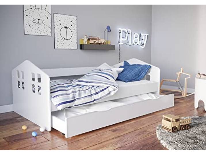 KOCOT KIDS Kacper Tagesbett, Holzwerkstoff, weiß, Lit d’Enfant