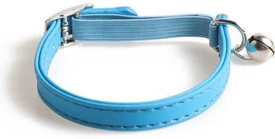 Inspired Finds Macaron Color Adjustable Cat Collar With Bell For Cats & Small Dogs blue