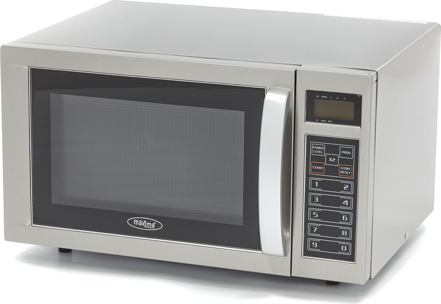 Maxima - Gastro Mikrowelle - 1000W - 20 Programme - Platten bis zu Ø32 cm