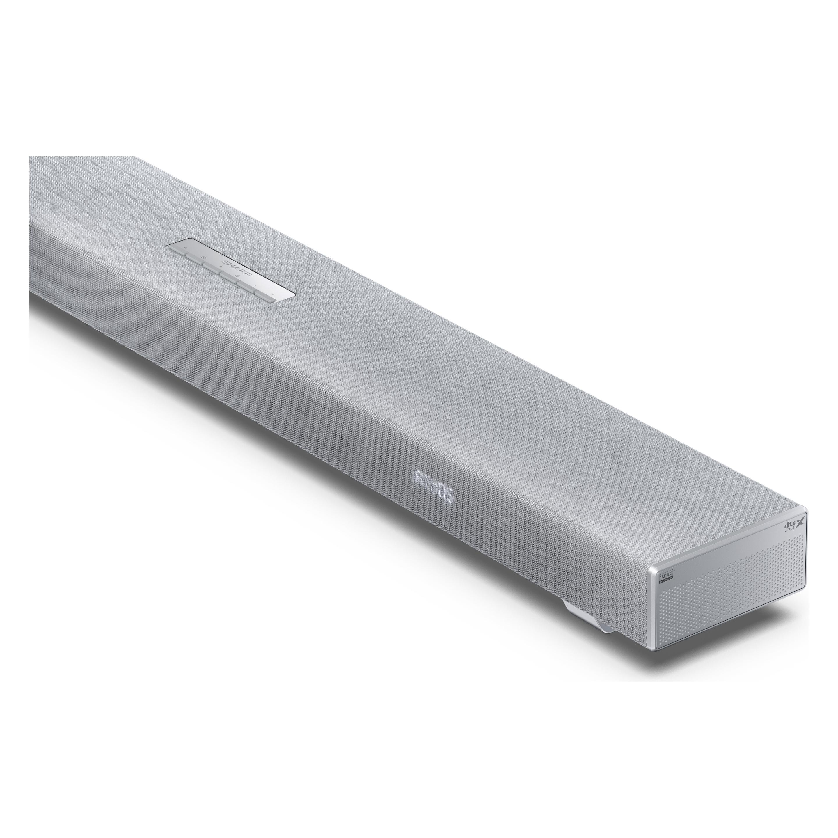 Sharp Speakers HT-SBW53121(SL) Q 3.1.2 Dolby Atmos/ DTS:X Soundbar with Wireless Subwoofer, Silver | (182 W, 3.1.2 Kanal) (HT-SBW53121SL)