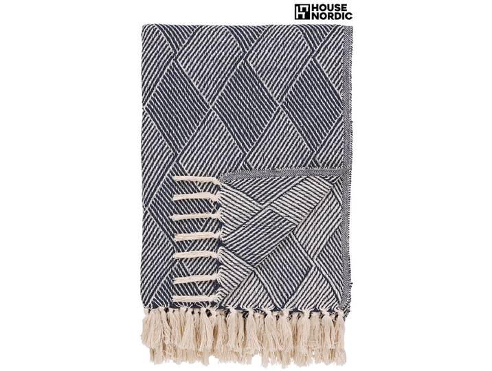 HOUSE NORDIC Decke IZMIR 130x180cm blau bedruckt