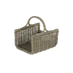 HOME STORY Kaminkorb   ¦ braun ¦ Rattan ¦ Maße (cm): B: 45 H: 45 T: 38.0