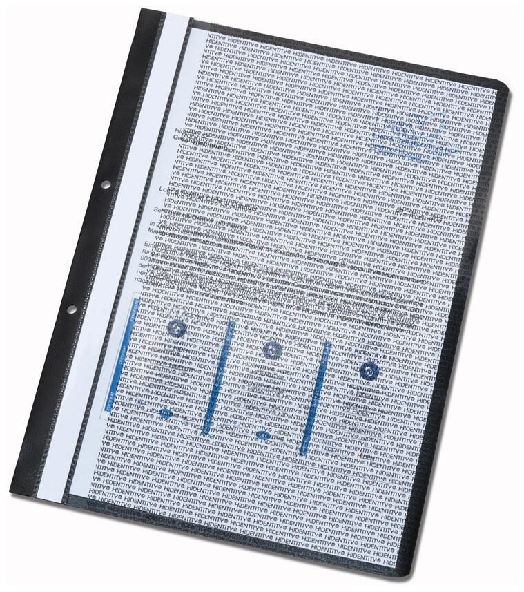 HIDENTITY® Archivhefter DIN A4 kaufmännische Heftung schwarz 143819-0120-07