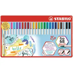 STABILO, Malstifte, Pen 68 brush Premium-Filzstift (25x)