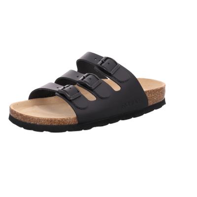 Pantolette ROHDE "Alba", Damen, Gr. 36, Leder, schwarz, Basic, Schuhe Pantolette, Hausschuh, Schlappen, Urlaubsschuh mit Schnallenverschluss