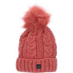 Antonio Damen Strick Mütze Beanie - lachs