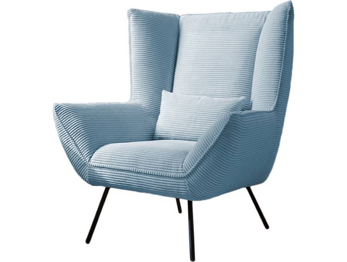 KAWOLA Sessel IVA Relaxsessel Cord hellblau